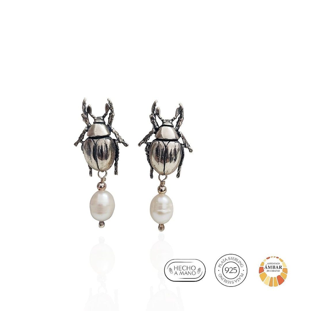 Aretes escarabajo