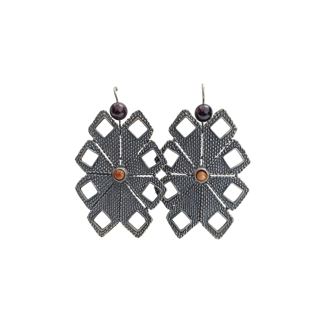 Aretes Flor Amuzgo Grande