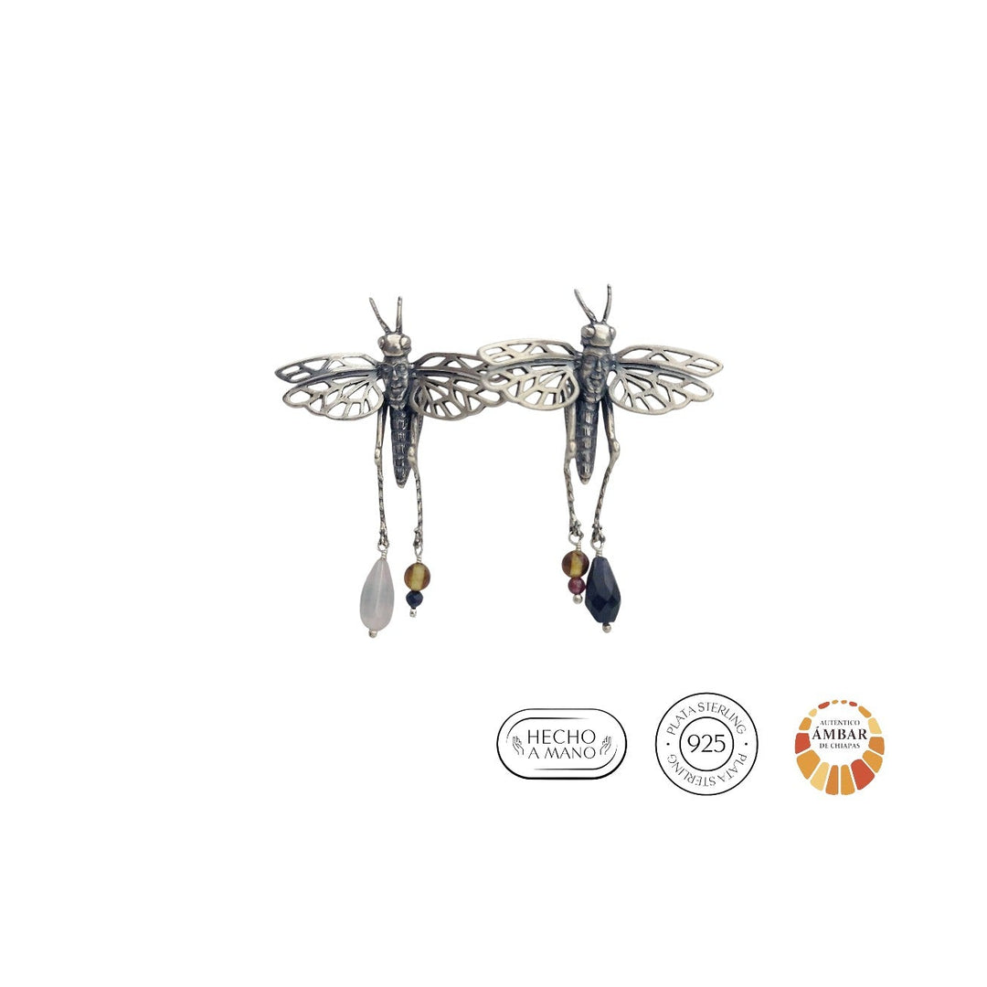 Aretes Saltamontes con Cara