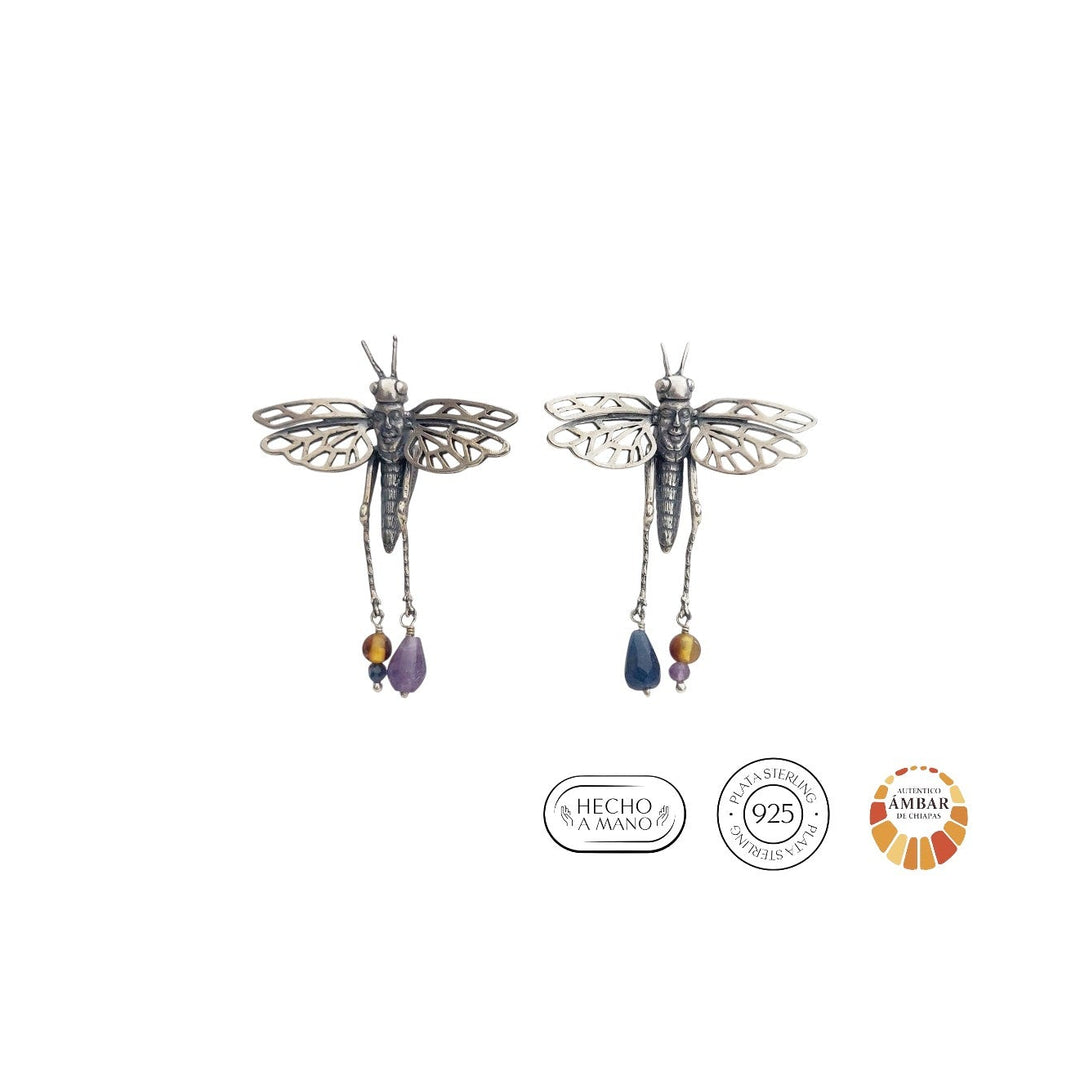 Aretes Saltamontes con Cara