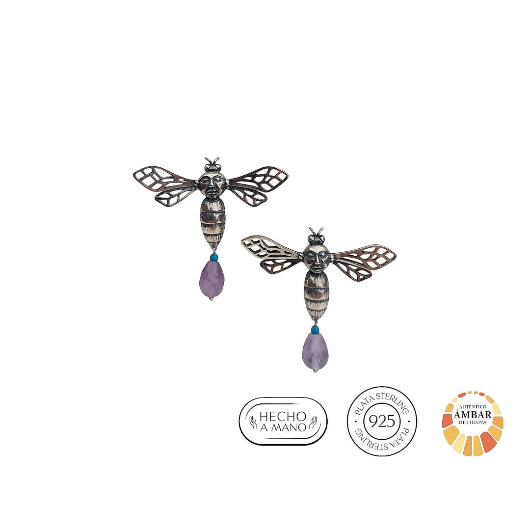 Aretes Abeja Rostro