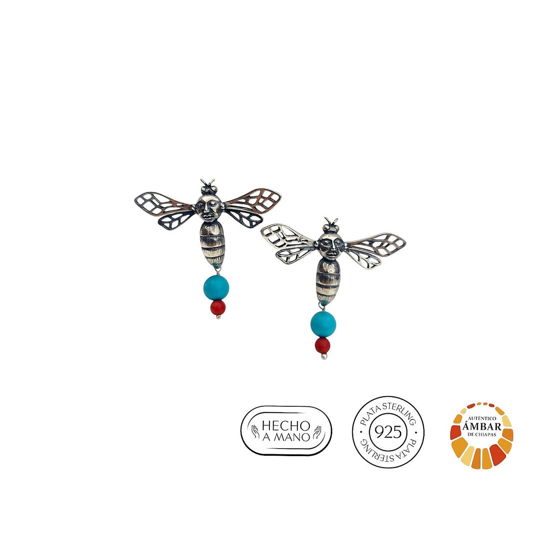 Aretes Abeja Rostro