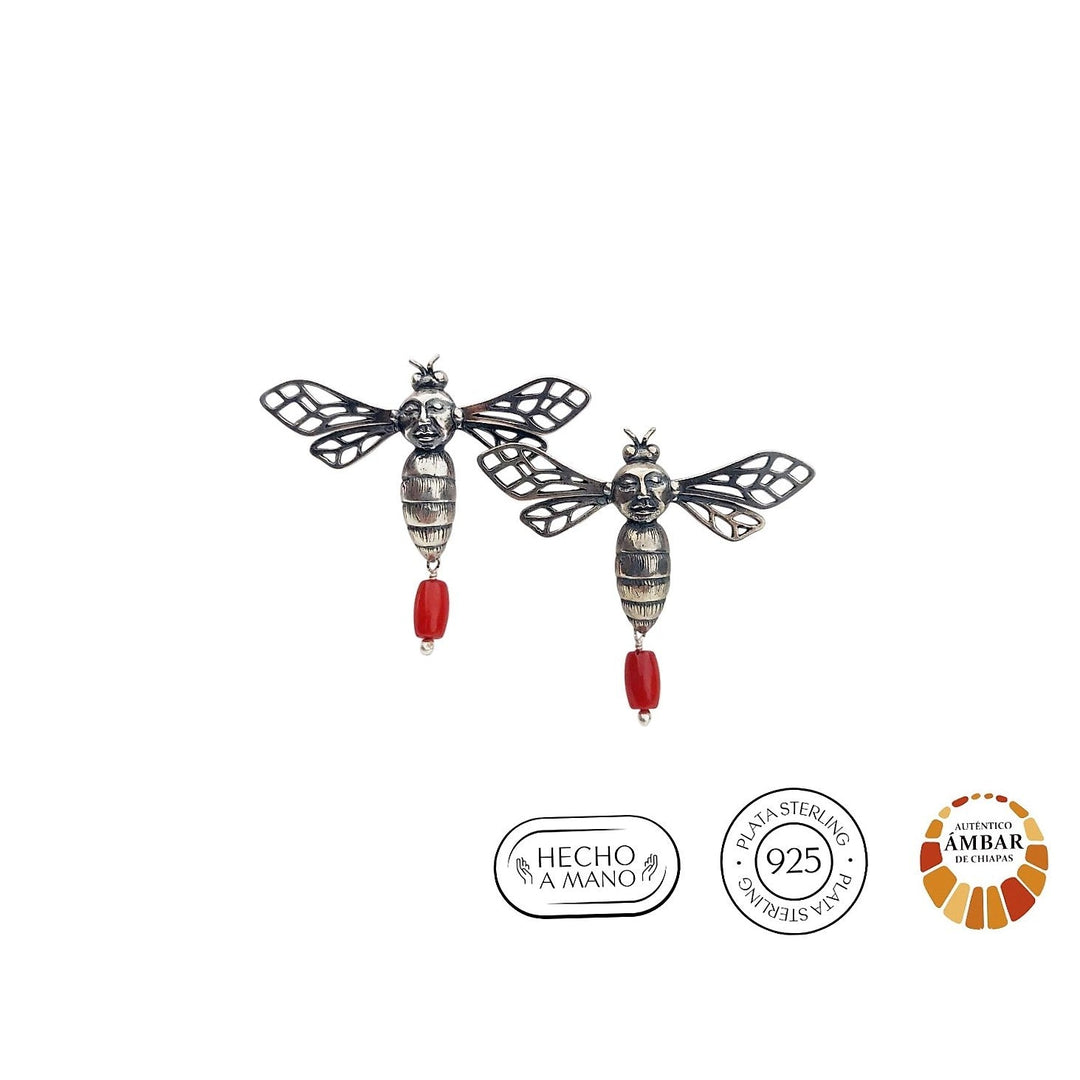 Aretes Abeja Rostro