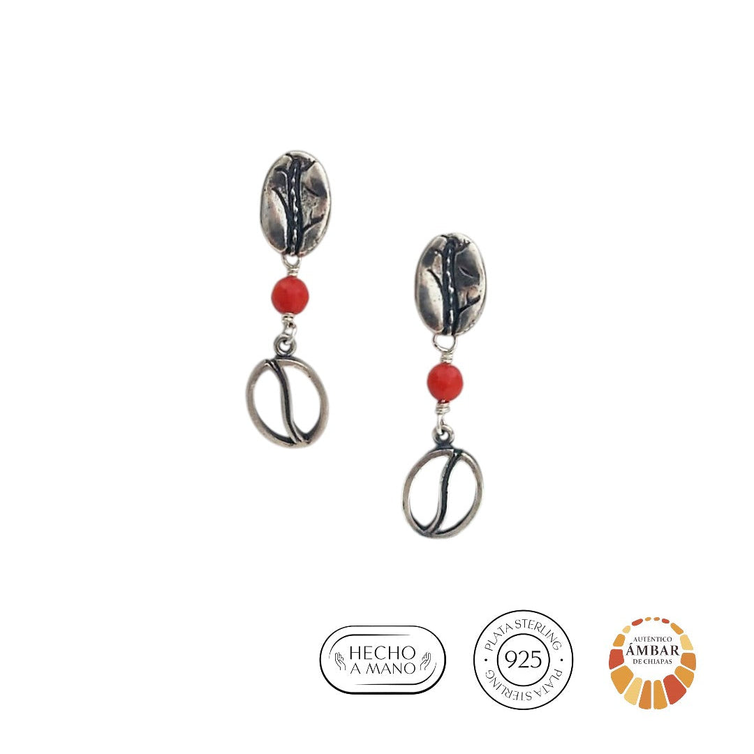 Arete Grano de Café plano y calado