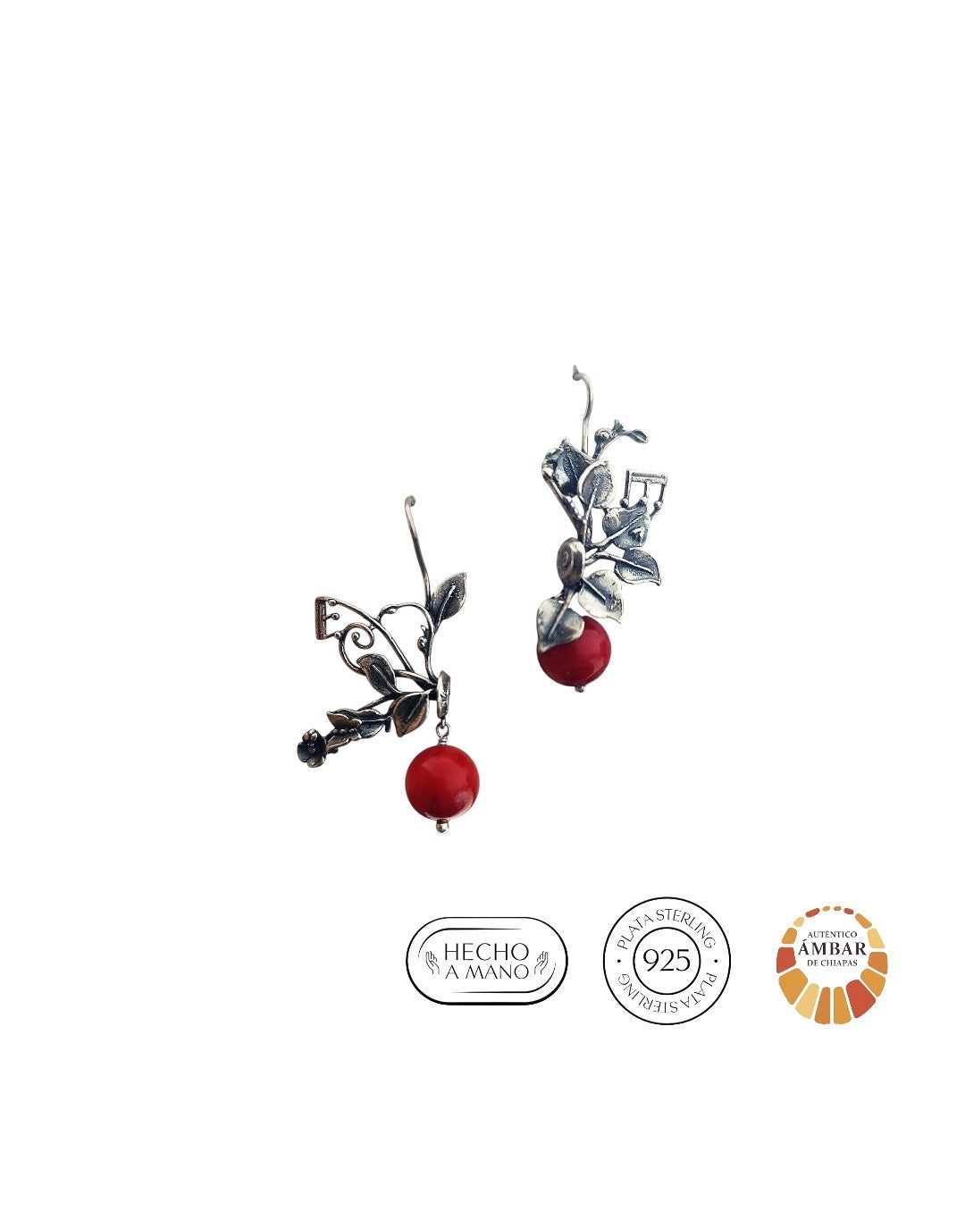 Aretes Música Hojas Trompeta