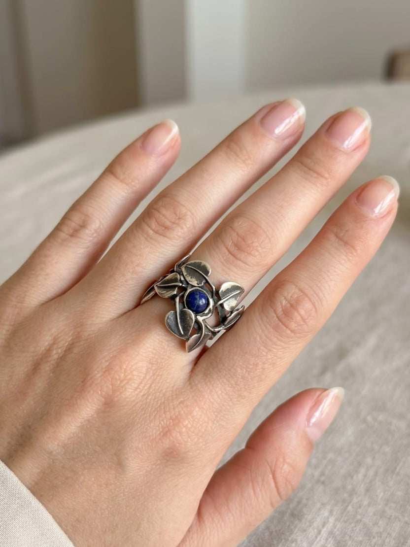 Anillo Hojas Música Gde