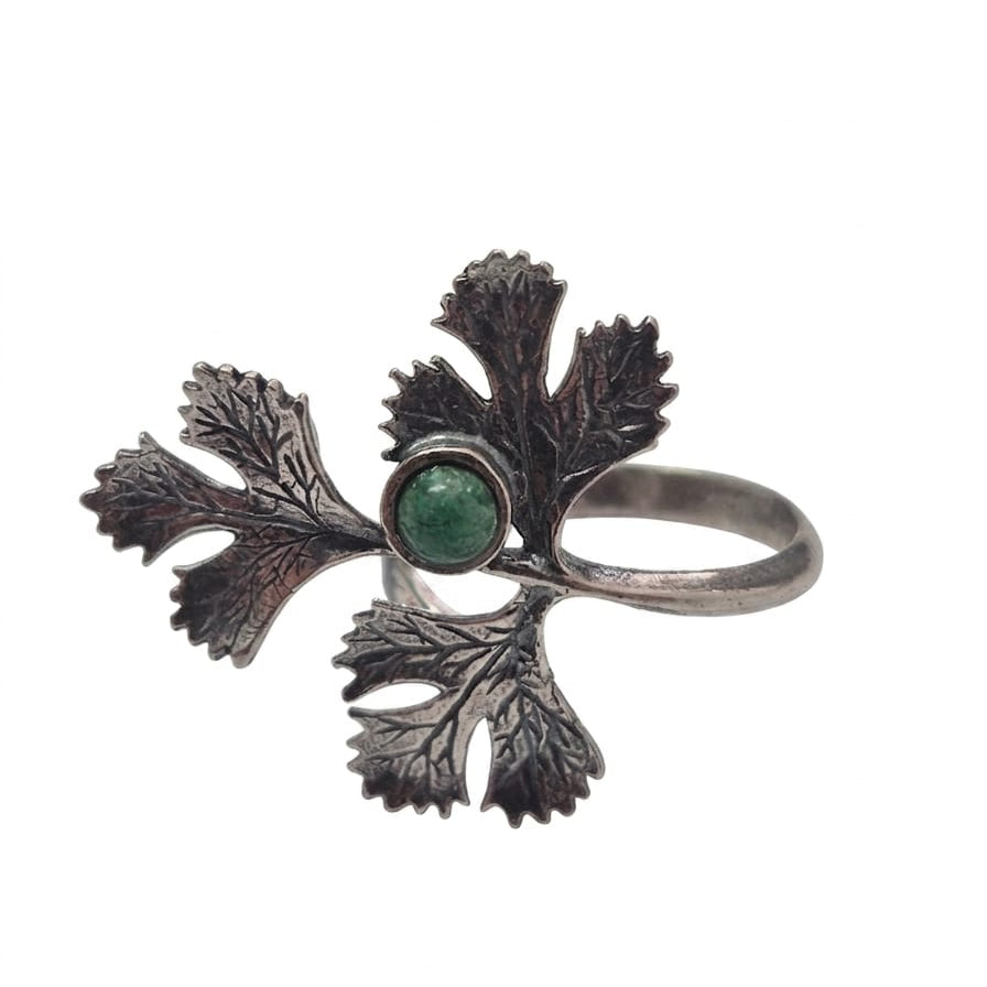 Anillo hojas de cilantro