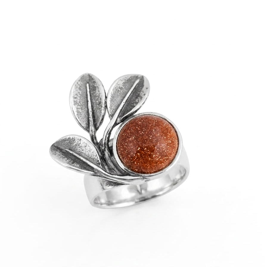 Anillo 3 hojas de manglar