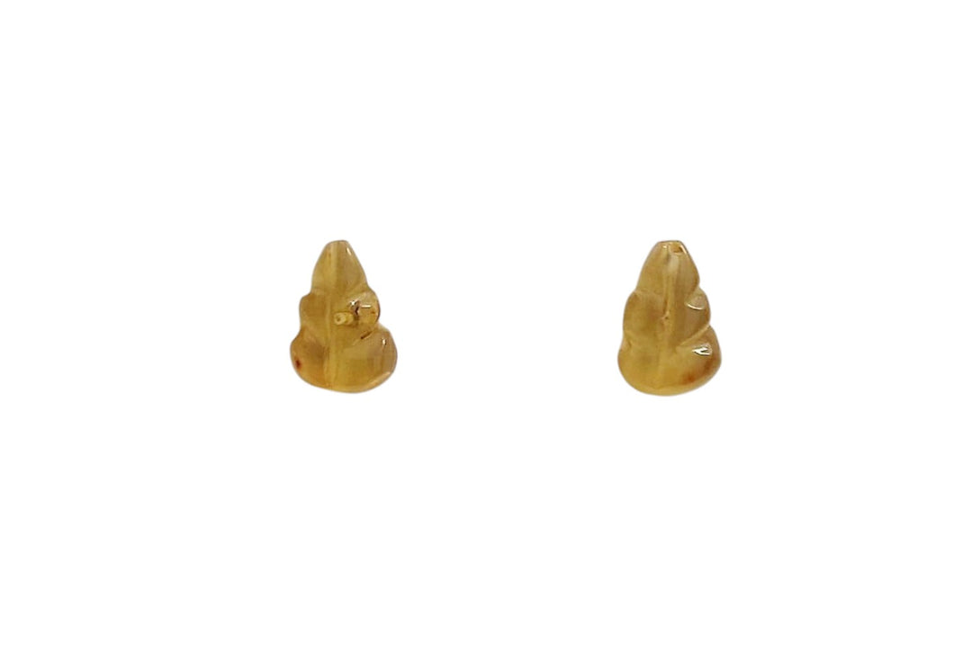 Arete Botón Ámbar