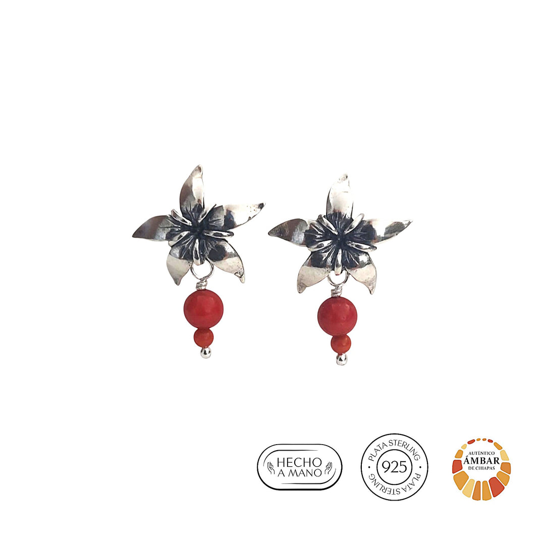 Aretes Flor de café