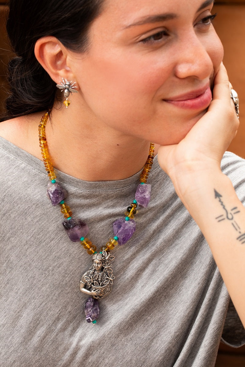 Collar Mujer Uariti con Mariposas
