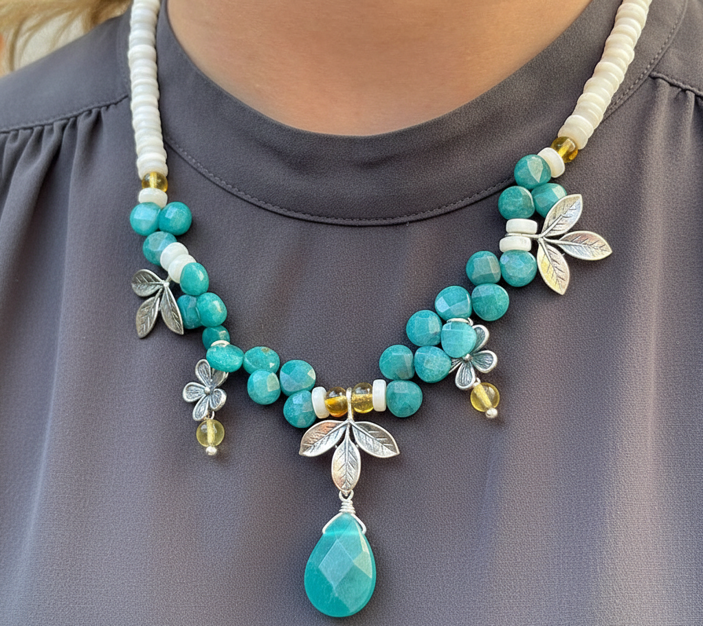 Collar Jardín Añil