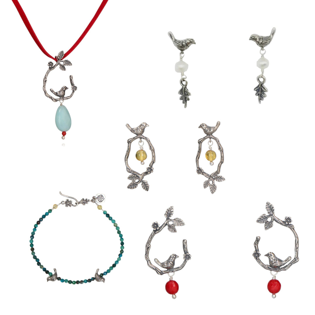 Aretes Conguitas con hojas