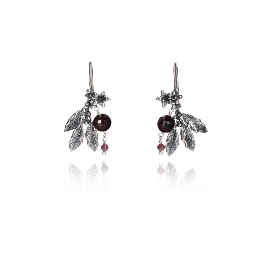Coffee leaves earrings