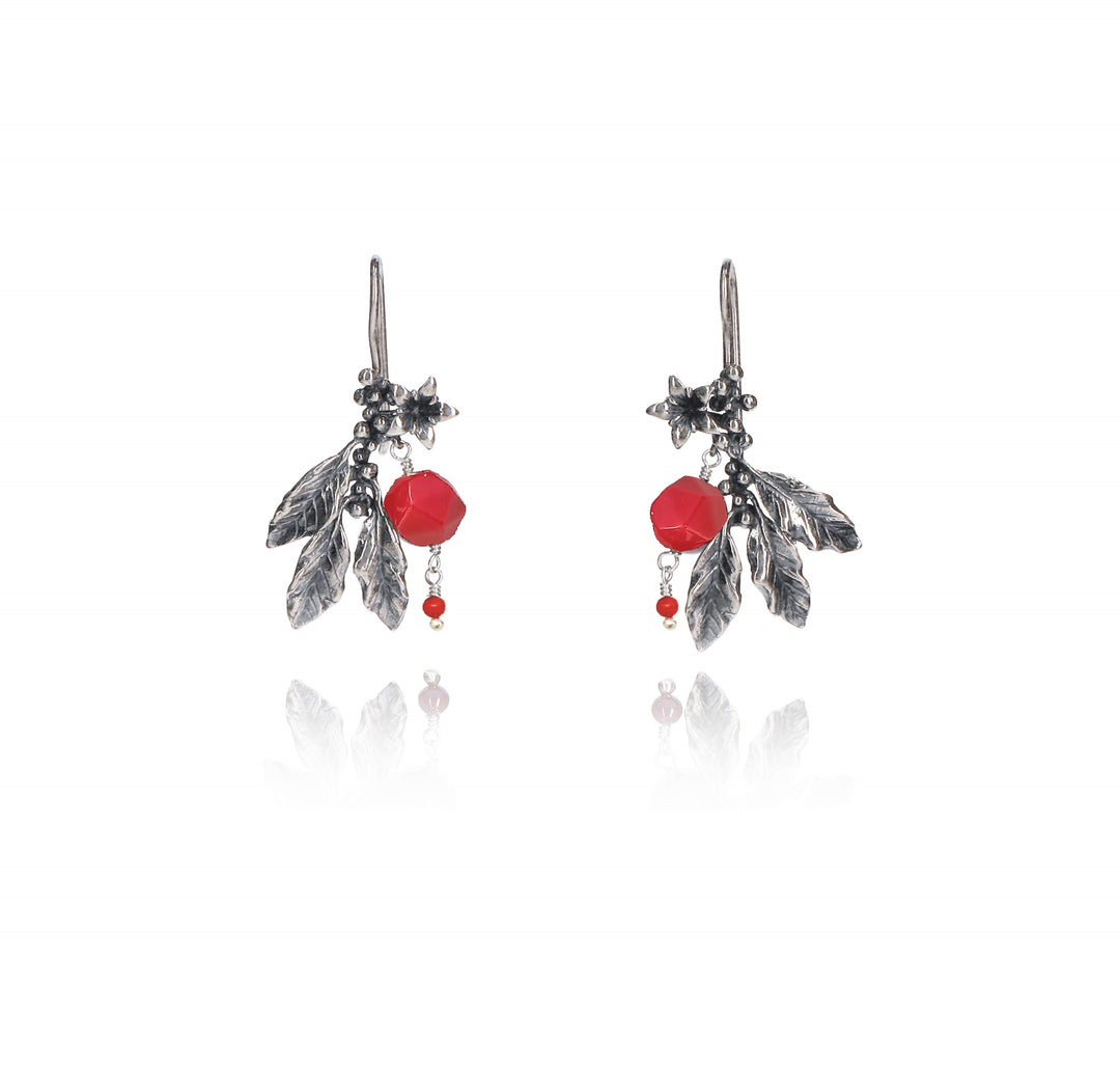 Coffee leaves earrings