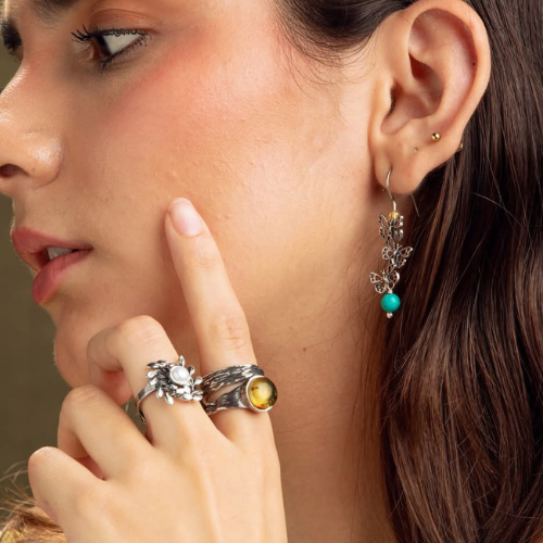 Aretes tres mariposas mini