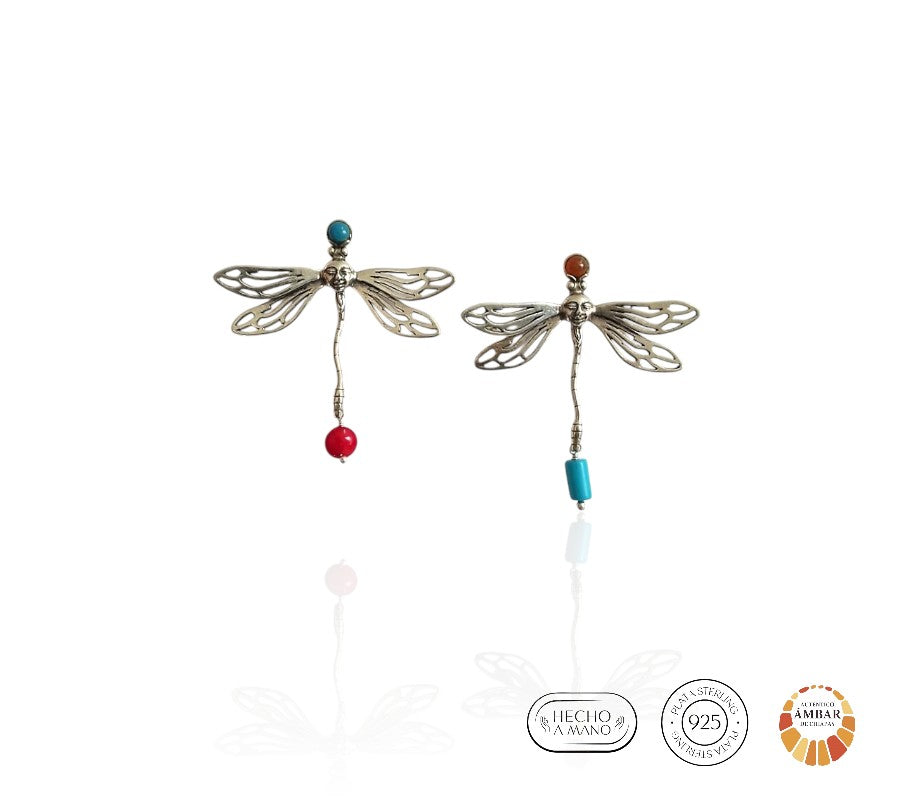 Dragonfly Earrings with Face