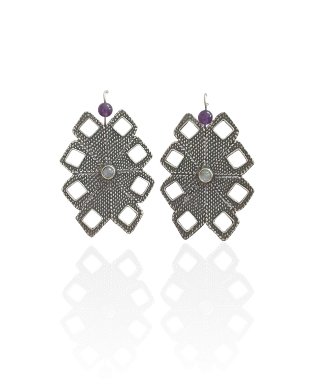 Large Amuzgo Flower Earrings