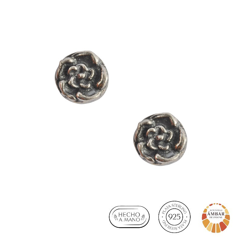 Pink circle earrings 