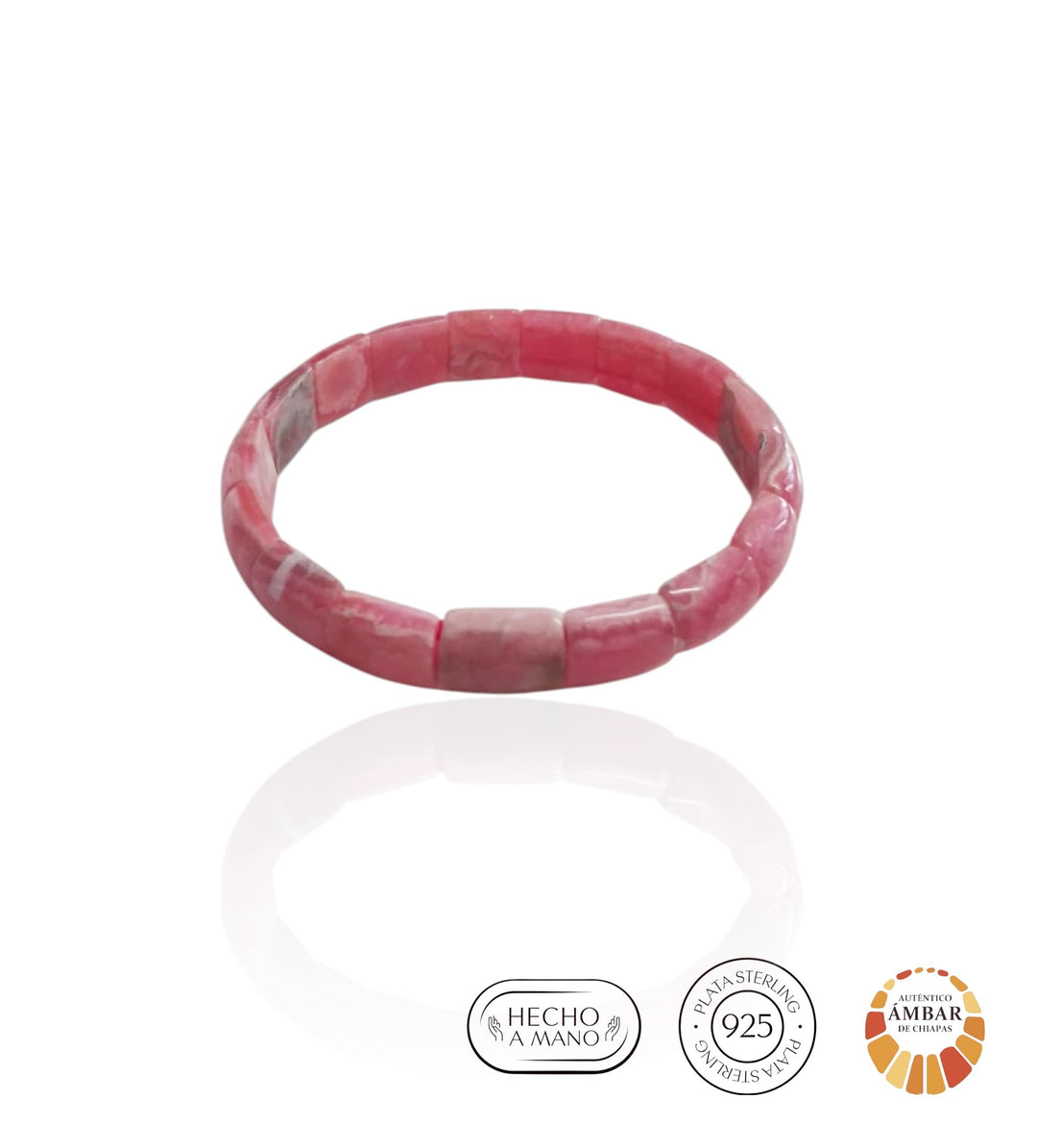 Pulsera de Turmalina Sandía en elástico.