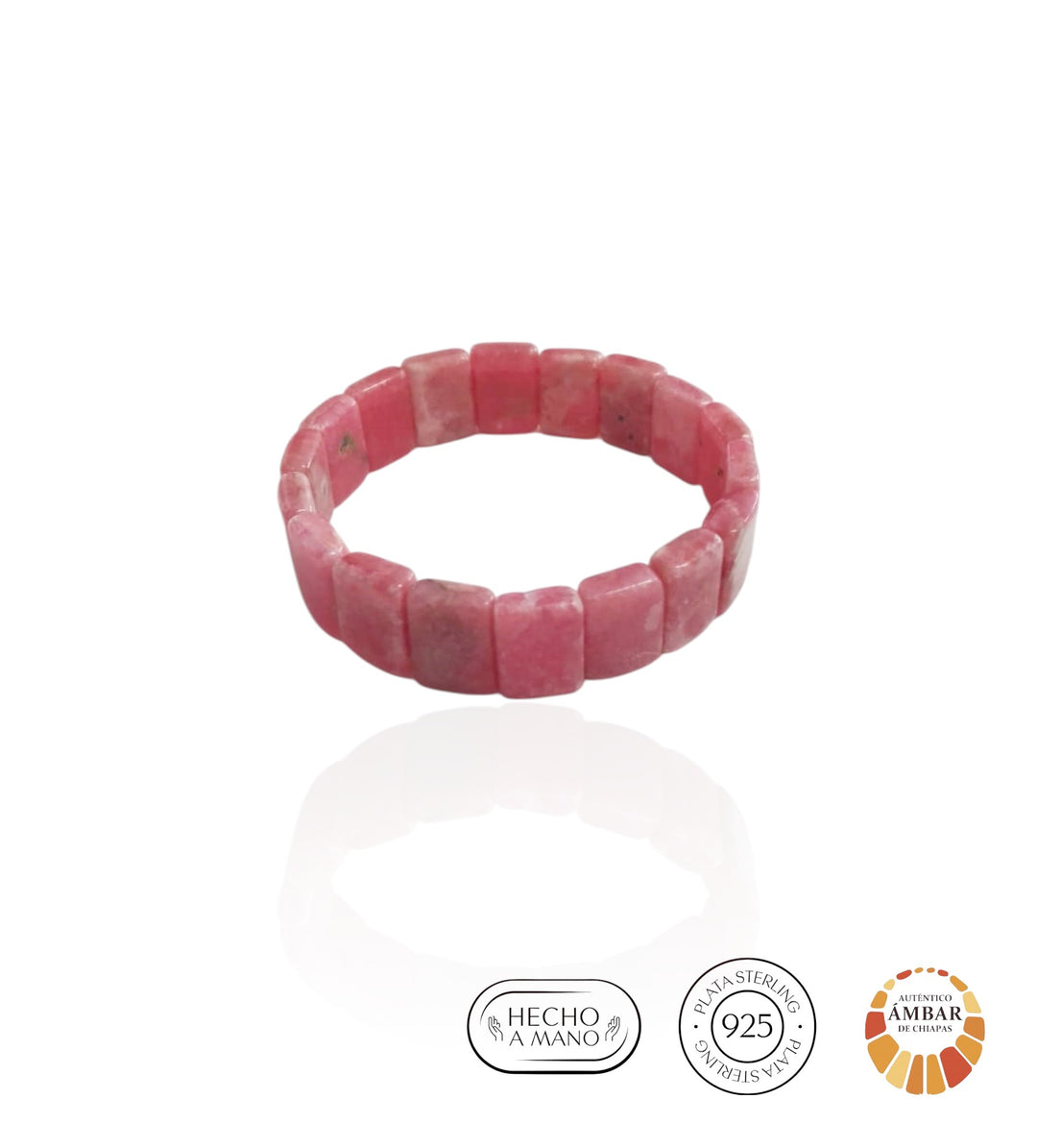 Pulsera de Turmalina Sandía en elástico.