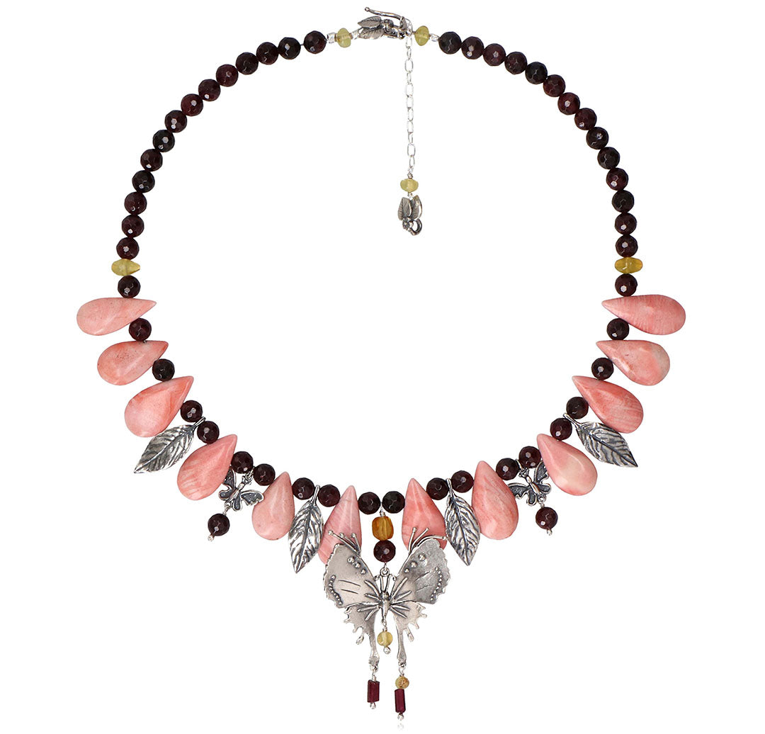 Butterfly Necklace Antennae with Leaves