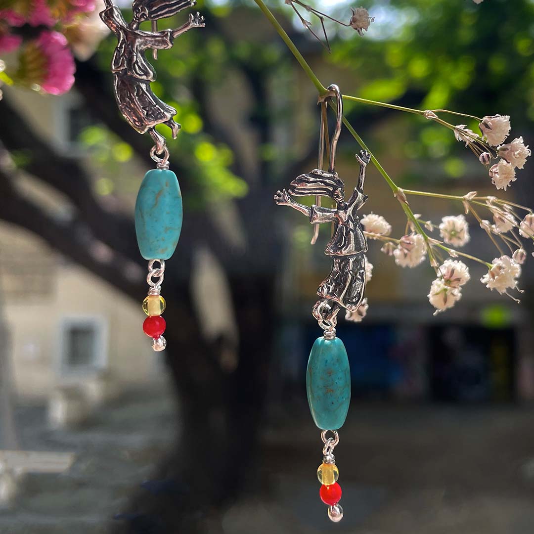 Flying Girl Earrings Girl