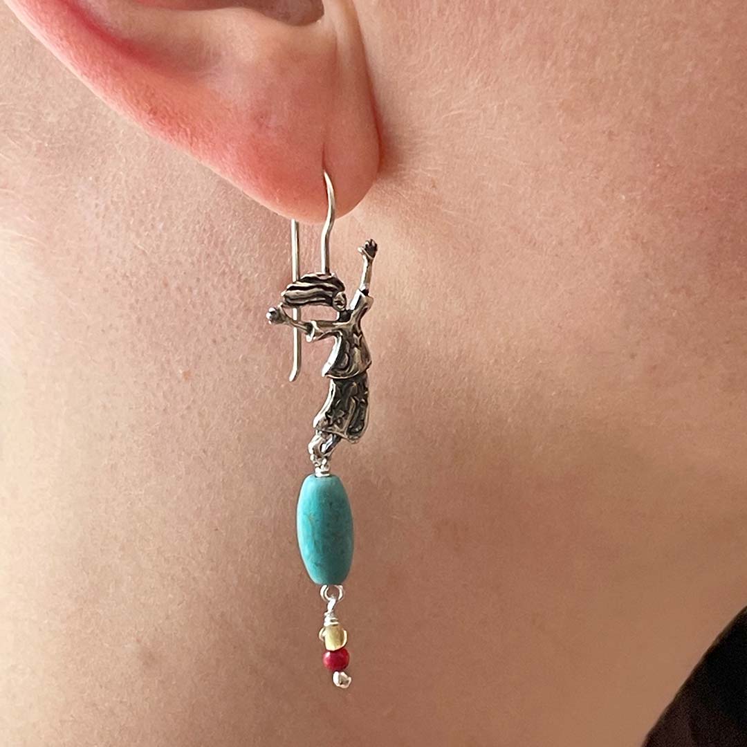 Flying Girl Earrings Girl