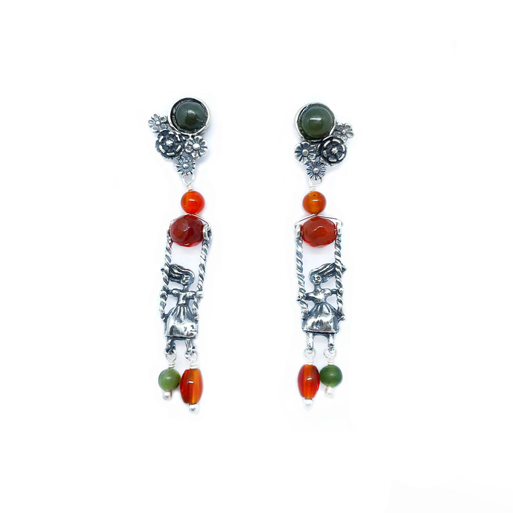 Flower Brooch Earrings
