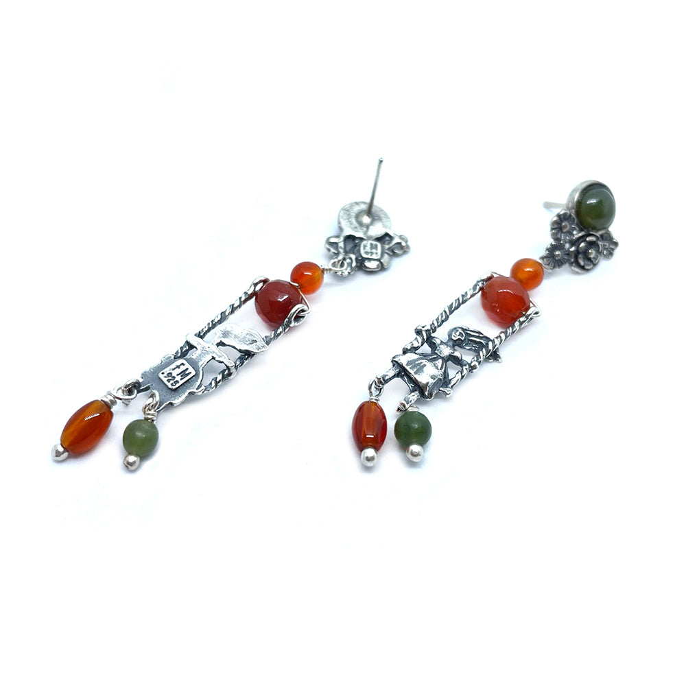 Flower Brooch Earrings