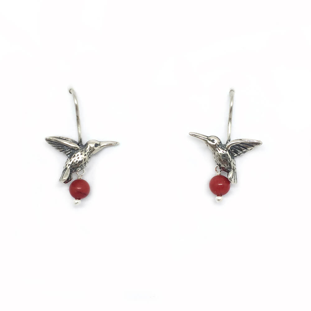 Arete colibrí con arillo
