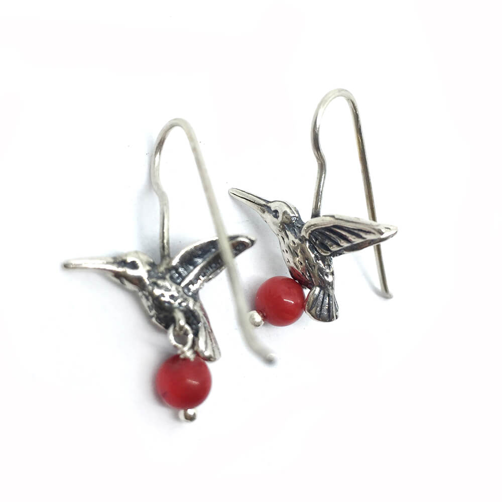 Arete colibrí con arillo
