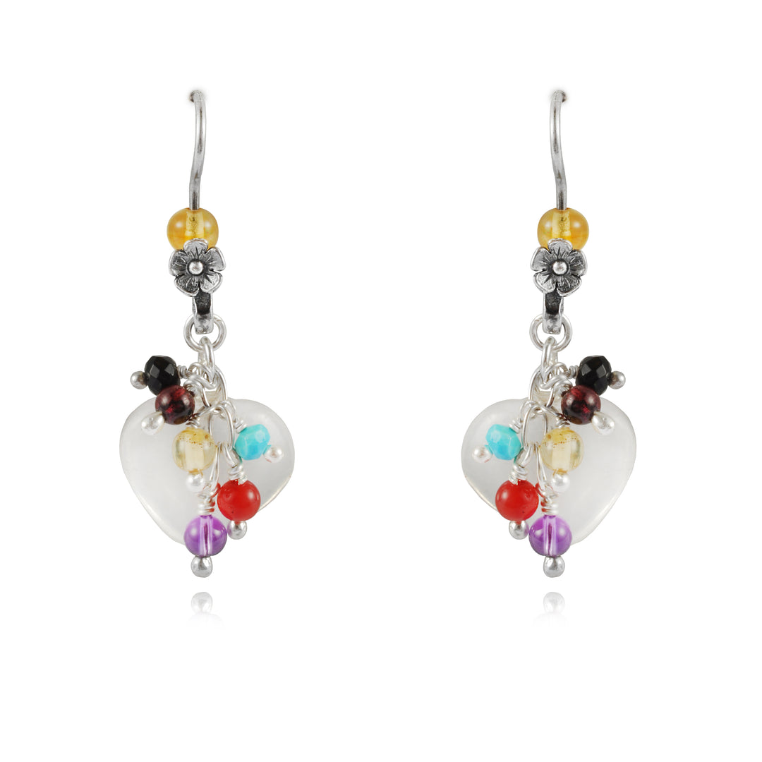 Aretes Malva Corazón Tilines