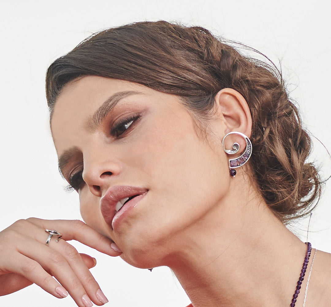 Large Spiral Earrings