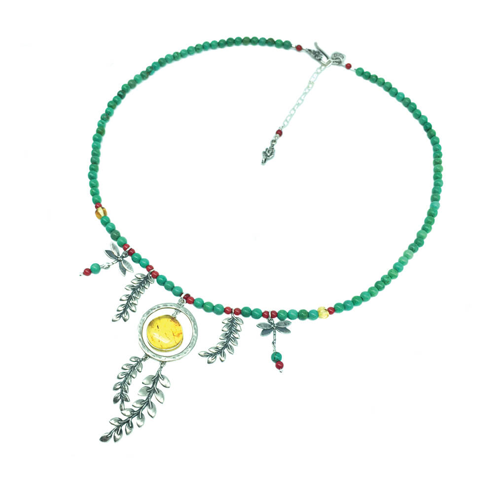 Collar Círculo con Helechos