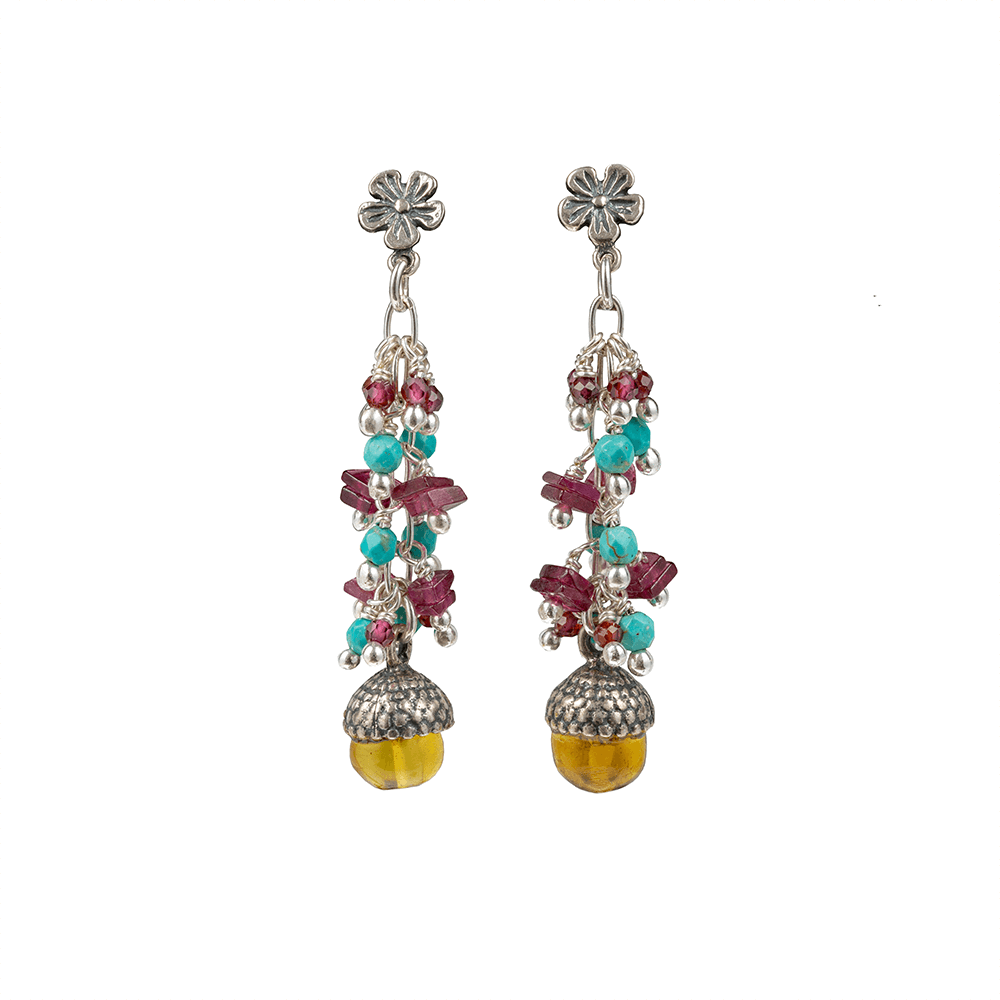 Acorn earrings with tilines