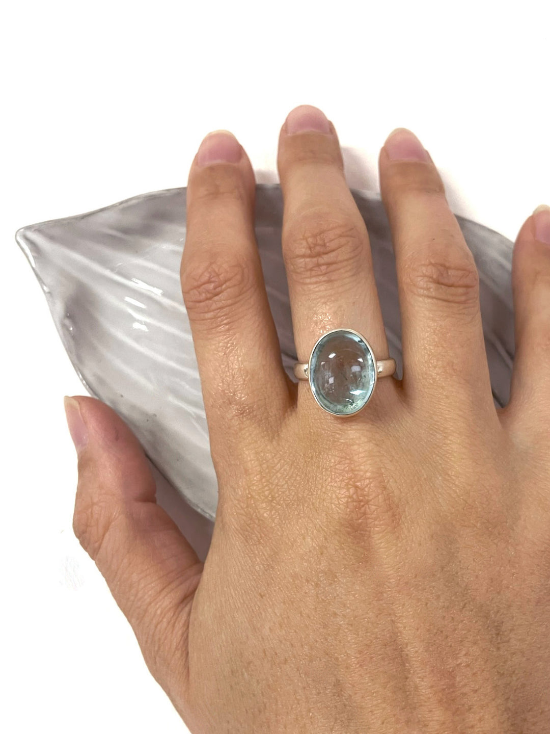 Anillo Topacio azul