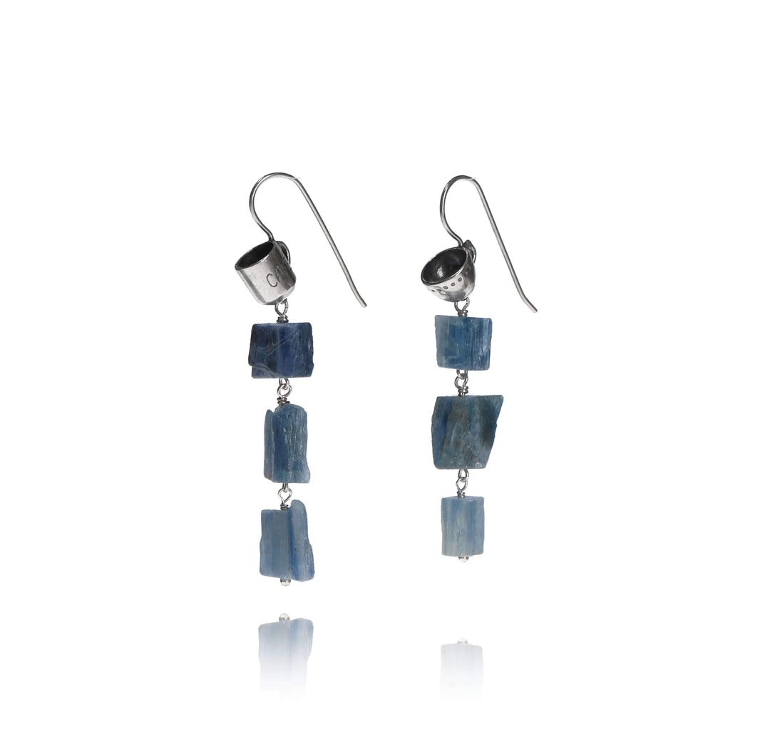 Aretes Tazas de café con kyanita